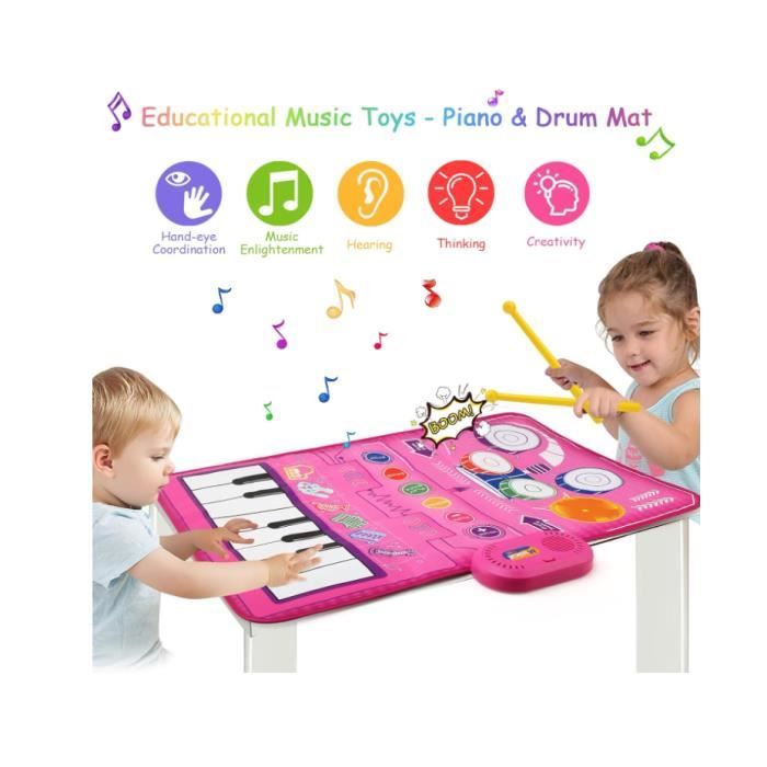 Tapis Piano d'éveil musical Lumineux 3en1 – Huanger | Bébé Luxe Tapis Piano d'éveil musical Lumineux 3en1 – Huanger | Bébé Luxe