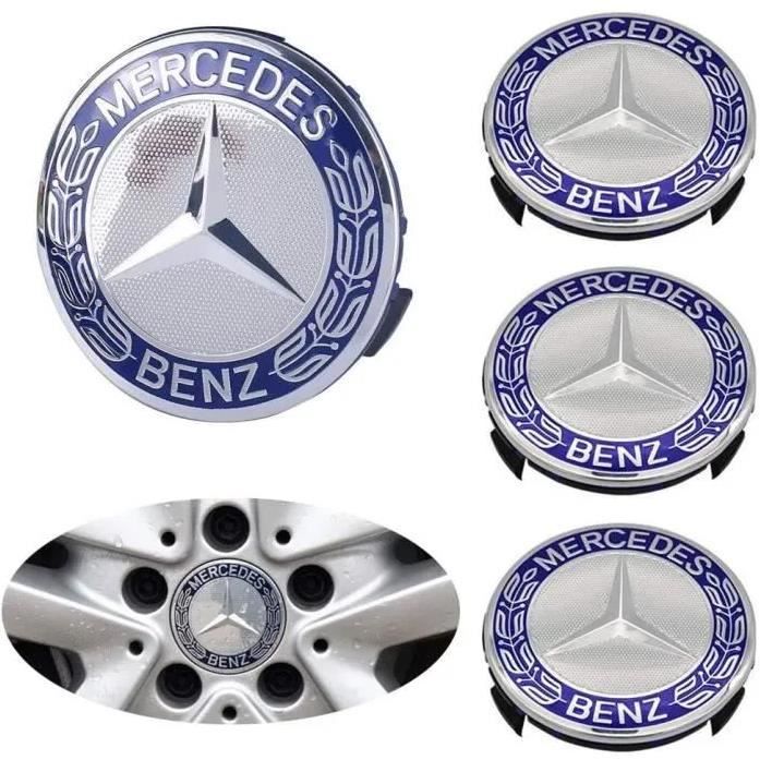 Dww-4 Pices Auto Cache Moyeu, Pour Mercedes-benz 75mm Cache Roue Centrale  Accessoires De Voiture,75mm Silver