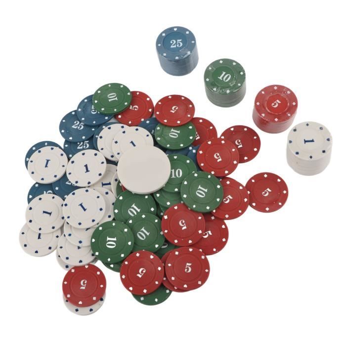 Coffret boite de jeton poker avec 100 jetons de poker 1 jeton dealer -  Totalcadeau