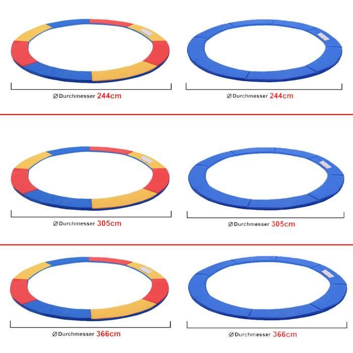 Coussin Protection des Ressorts pour Trampoline 1PCS,244cm Housse