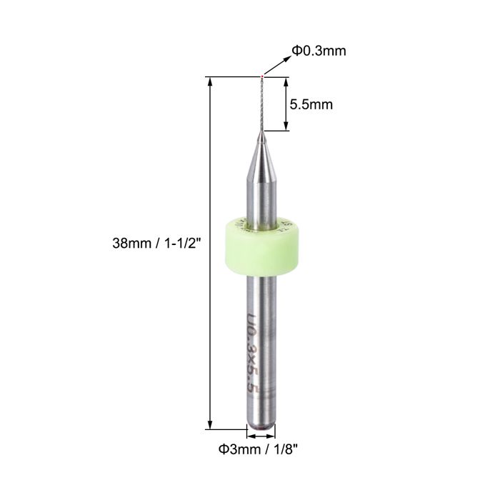 Forets Hélicoïdaux En Carbure De Tungstène 3,5mm C2/K20 - Lot De 2 - Perceuse Fraise Pour Métaux, Aluminium, Inox Et Bois