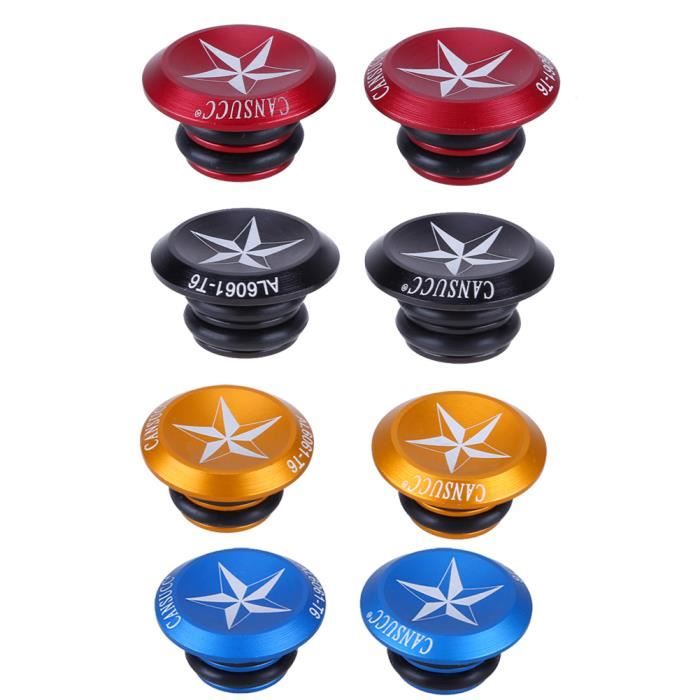 Lot De 6 Bouchons De Valve Presta En Aluminium Anodisé - Rouge, étanches, Pour VTT Route, 1,7x0,6 Cm