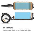 Remorque vélo - KLARFIT Companion Chaser - charge allant jusqu'à 30 kg - Pour les vélos : de 20" à 28 - Beige-2