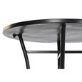 Table de jardin ronde en fer noir et pierre multicolore - hauteur 72 x diamètre 60 cm-2