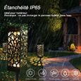 Thanmoer® Lampe Solaire Extérieur Jardin pack de 4, Marche/arrêt automatique, LED Blanc Chaud IP65 Etanche Décoration Pour Chemins-2