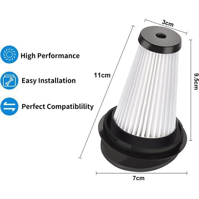 Filtres De Remplacement Pour Aspirateur Rowenta X-Clean 10 - Pack De Filtres ABS Et HEPA, Entretien Facile - 9