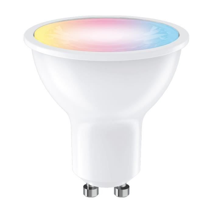 Ampoule LED connectée GU10 Spot encastrable orientable 5W Variation de  couleur et luminosité