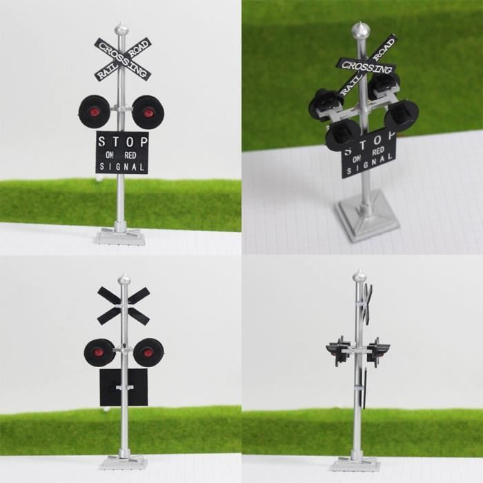 3PCS modèle chemin de feréchelle N signale 2-Lumieres bloc signal 1:150