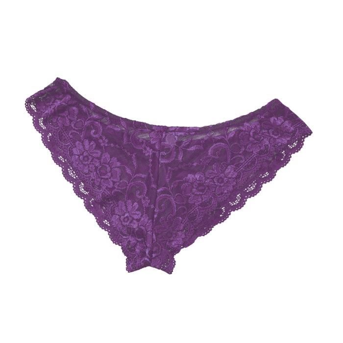Slip String Dentelle Homme IEFIEL - Nylon/élasthanne - Style Coquin - Cadeau Saint-Valentin