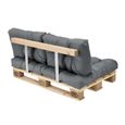 1x Coussin de siège pour canapé d'euro palette gris brilliant coussins de palettes In-Outdoor rembourrage meuble-3