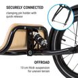 Remorque vélo - KLARFIT Companion Chaser - charge allant jusqu'à 30 kg - Pour les vélos : de 20" à 28 - Beige-3