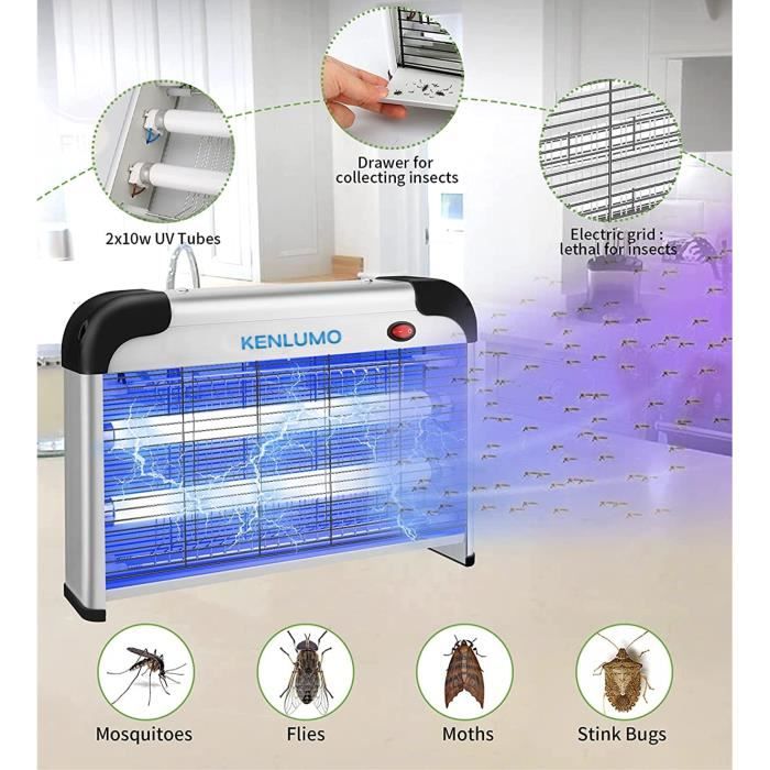 Lampe UV anti-insectes anti moustique tue mouche électrique destructeur d' insectes 5W-3000V,Lampe anti-moustiques rechargeable - Cdiscount Au  quotidien