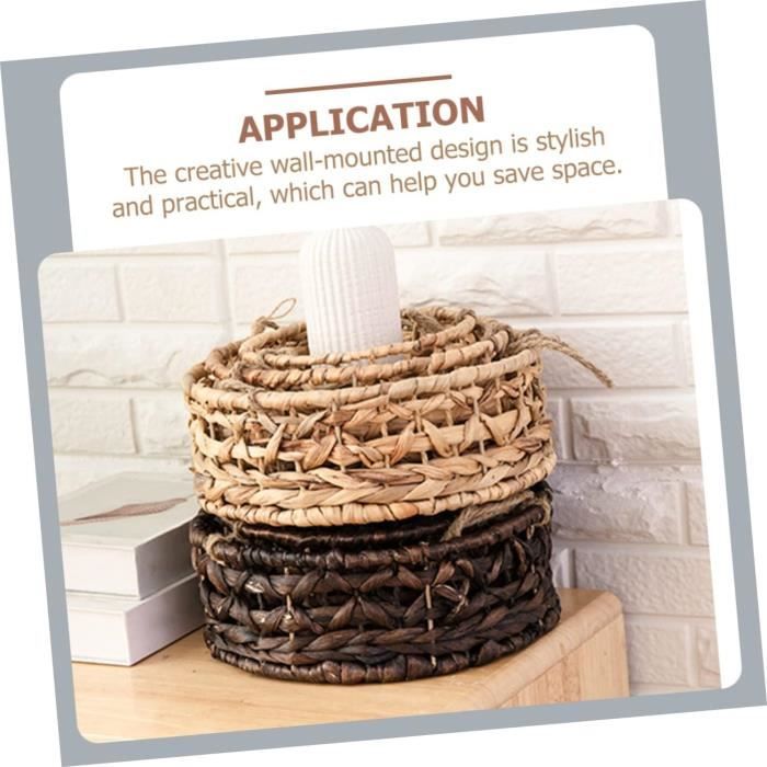 Jardiniere Bac A Fleur,2 4 8 10pcs Tenture Murale Fait Main En Osier Panier De Fleurs En Rotin