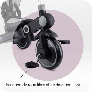 4 en 1 Tricycle bébé | évolutif | poussette | avec guidon et pare