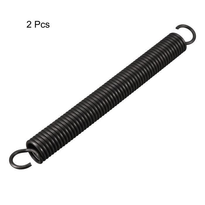 Ressort à Tension En Acier Ressort, 2 Pièces Noires - 0.6mm X 300mm X 7mm, Parfait Pour Bricolage Et Réparations