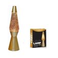 Lampe lave Gold glitter 40 cm or en acier et en verre - Divers Direct - Contemporain - Design - Electrique-0
