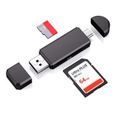 Lecteur de carte SD Adaptateur de carte SD Micro USB et USB 2.0 Lecteur de carte mémoire SD/Micro SD-0