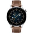 HUAWEI Watch 3 Classic Brown - Montre connectée - Bracelet en cuir marron - Ecran tactile 1.43" - Bluetooth 5.2  - Résistance 5ATM-0