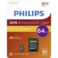Carte mémoire Micro SDXC 64 Go UHS-I U1 V10 - Philips-0