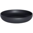 Assiette creuse 22 cm noir (lot de 6) - Table Passion Noir-0