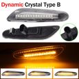 phares - feux,Dynamic Crystal B--Clignotant latéral à LED séquentiel, pour BMW X3 E83 X1 E84 X5 X53 E60 E61 E46 E81 E82 E90 E92 E87-0