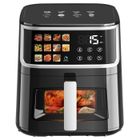 GEARELEC Friteuse à air sans huile 8.5 L, Air Fryer 1700 W avec Fenêtre Transparente , Écran Tactile LED，12 Prprogrammes , 80 - 200°C
