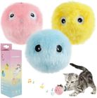 Jouet interactif pour chat - HAUTSTORE - Balle en forme d'oiseau - Peluche douce - Sons d'oiseaux - 5x5 cm