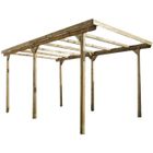 Carport en bois massif Delahaye - CHALET & JARDIN - Rectangulaire - Autoclave classe III - 305x500x253 cm