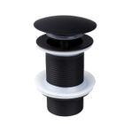 DMM Bonde de Lavabo Pop Up Noir Universelle, Bonde de Vidange Sans Trop Plein, Bonde Universelle sans Trop-Plein pour Lavabo et évier