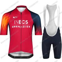 L - Maillot de cyclisme de l'équipe INEOS grenader pour hommes, ensemble Tenue de vélo de route, chemise, sho