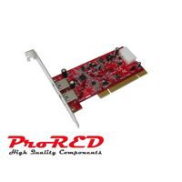 Carte PCI - 2 ports USB 3.0 - Avec equerres Low et High profile - Gamme Professionnelle ProRED