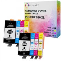 Ouismart® 920XL - Pack de 8 cartouches d'encre compatibles HP 920 XL - pour Cartouche HP 920XL OfficeJet et OfficeJet Pro