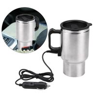 Tasse à café 12V tasse chauffante bouilloire d'eau non toxique 450 ml camping de voyage pour voiture 112209