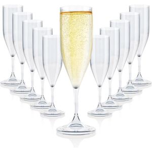 Coupe à Champagne Flûtes Verres À Champagne En Plastique Jetable Pou