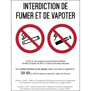 panneaux a4 non fumeur à imprimer