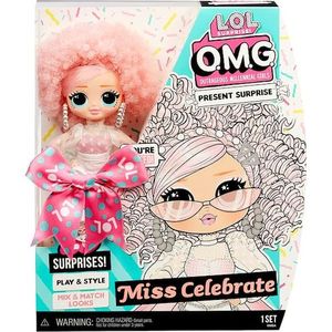 POUPÉE l.o.l. surprise!- lol omg present série 2 poupée mannequin-miss celebrate – avec 20 surprises dont des tenues, chaussures, accessoir