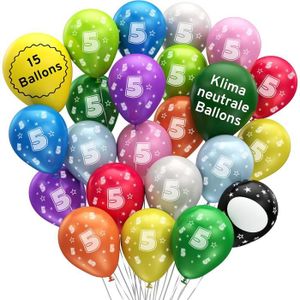 BALLON DÉCORATIF  Ballons Anniversaire 5 Ans 15 Pièces Made In Eu Ba