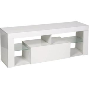 Meuble Tv 1m70 Meuble Tv Blanc Laque Achat Vente Pas Cher