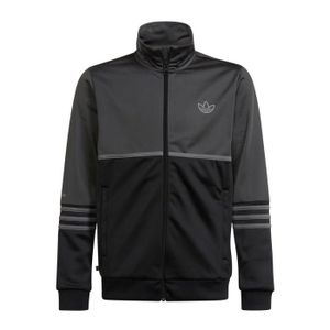 SURVÊTEMENT Veste de survêtement - Adidas - Garçon - Gris / Noir - Maille 100% polyester recyclé