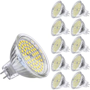 AMPOULE - LED MR16 LED 12V GU5.3 Blanc du Jour 5W Ampoule Equivalent à 35W Halogène Lampe GU 5.3 MR 16 Blanc Froid 4500K 420 Lumen(Lot de 10)