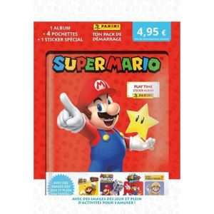 CARTE A COLLECTIONNER Album SUPER MARIO STICKERS + 4 pochettes + 1 sticker spécial - Nintendo - Collection de 368 stickers