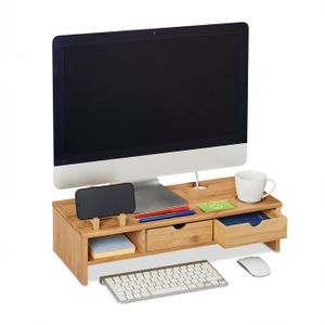 Support Surélevé Pour écran BESPORTBLE En Bois - Plateau Rangement Bureau, Ergonomique Pour Ordinateur - 10