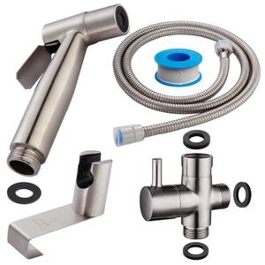 Ciencia Hand Held Bidet Pulv/érisateur Premium en acier inoxydable Pulv/érisateur Shattaf/ / Complete Ensemble de bidet pour WC main Bidet Pulv/érisateur pour toilettes Ws024af6