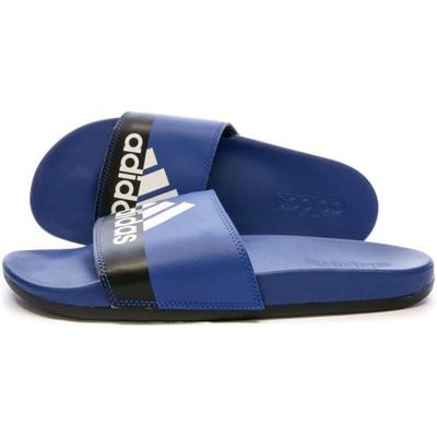 Claquettes Homme Adidas Adilette Comfort Bleu Tige synthetique Logo Adidas Semelle en caoutchouc Cdiscount Sport