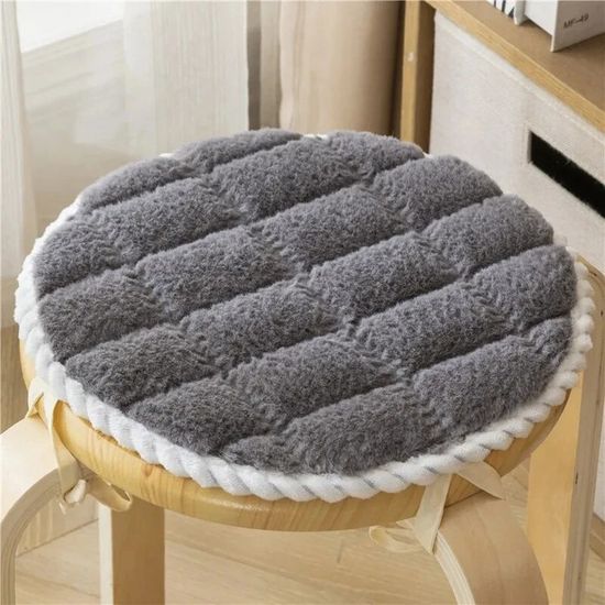 Coussin De Siège Rond Imperméable - Simili Cuir, Diamètre 35cm, Rembourrage Dense - Pour Intérieur/extérieur, Déhoussable