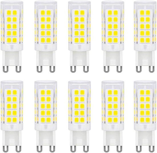 Lot De 5 Ampoules LED G9 5W Blanc Froid 500LM - Équivalent 50W Halogène, Non Dimmable, 30000h