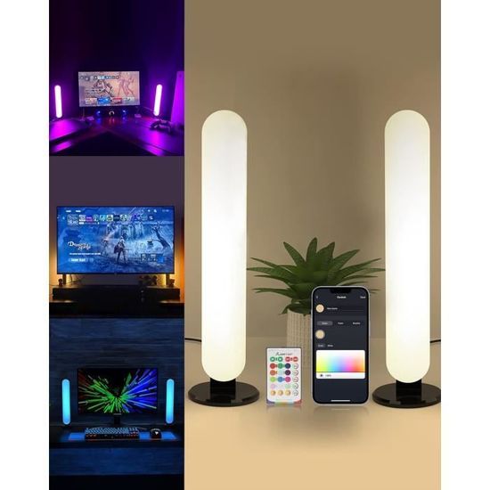 LED SMART WiFi WiFi lampe de bureau RGB multicolore lumière tactile ambiance  chambre de chevet atmosphère contrôle vocal APP Alexa Google