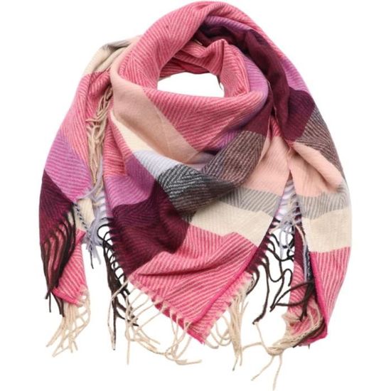 Mauvais facteur du froid village echarpe plaid femme grise Allié Mauvais facteur du froid village echarpe plaid femme grise Allié