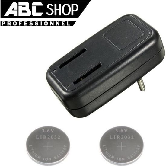 2 PILE ACCU BATTERIE RECHARGEABLE CR2032 LIR2032 3.6V LIR CR 2032 PILE  BOUTON 40mAh + CHARGEUR - Cdiscount Bricolage