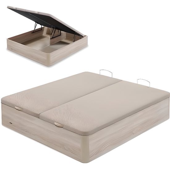 sommier 180 x 200 lit coffre flex 180x200cm naturel cdiscount maison